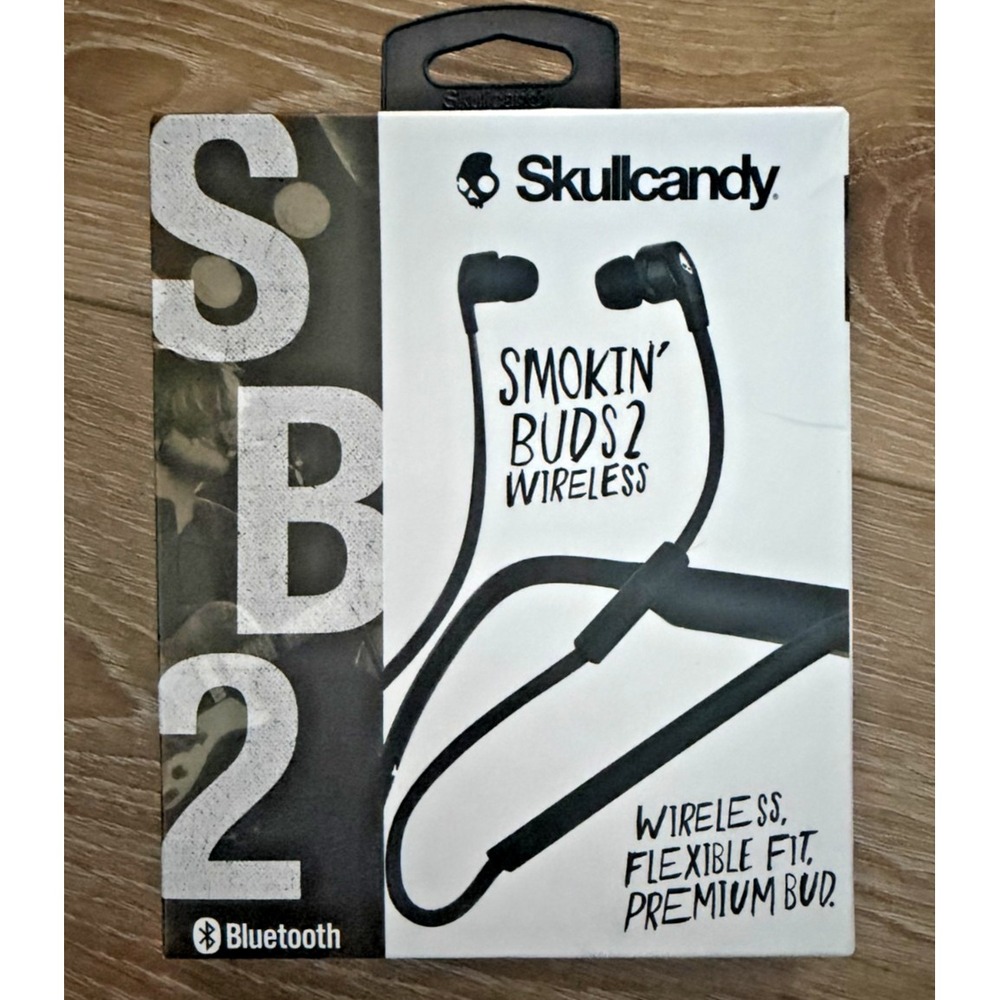 Skullcandy Smokin' Buds 2 Wireless Earbuds Black Chrome S2PGHW-174 NIB